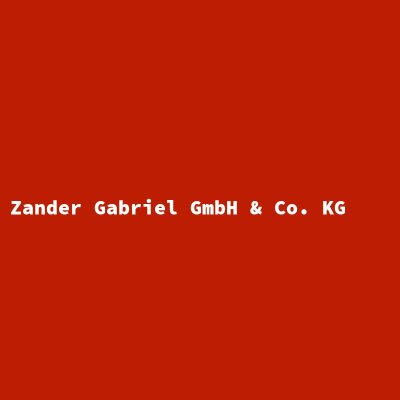 Hersteller: Zander Gabriel GmbH &amp; Co. KG