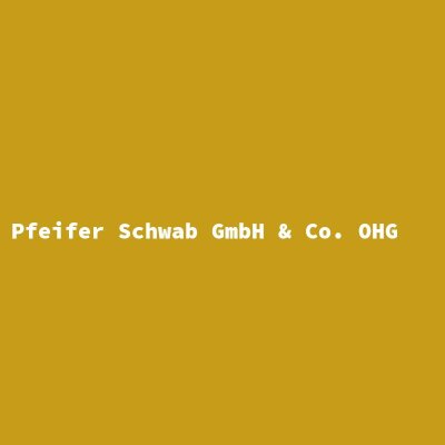 Hersteller: Pfeifer Schwab GmbH &amp; Co. OHG