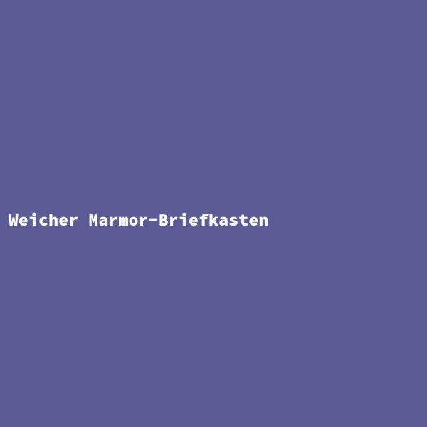Weicher Marmor-Briefkasten
